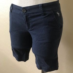 Blue Abercrombie Girls Bermuda Shorts